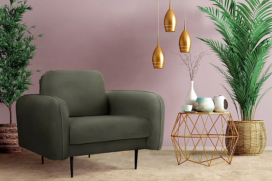 Home affaire Sessel "Skidi" mit losem Rückenkissen und Keder oben auf der A günstig online kaufen