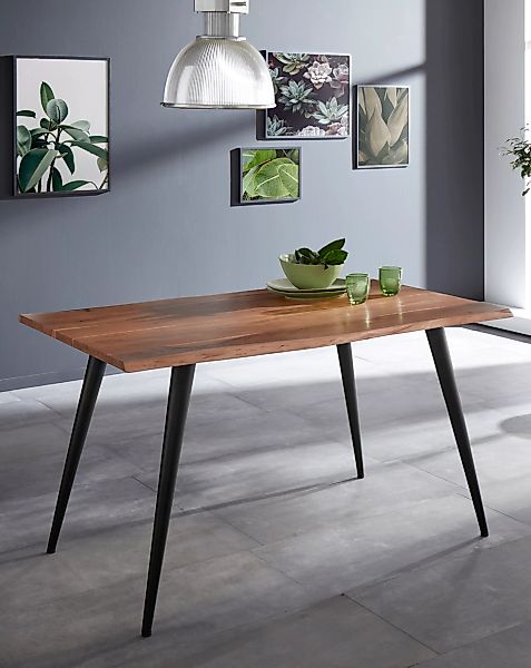 Home affaire Baumkantentisch, Massivholz, 26mm Tischplattenstärke, in versc günstig online kaufen