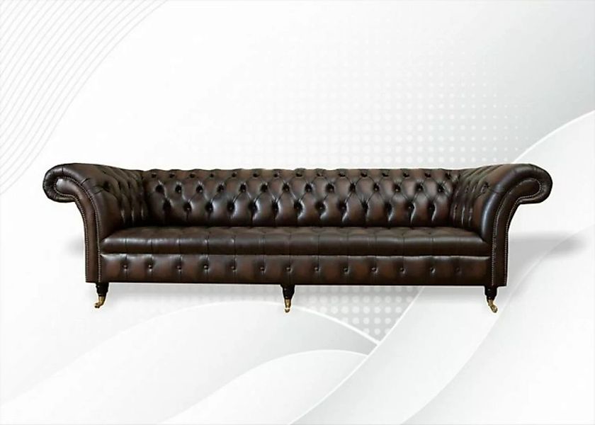 JVmoebel 4-Sitzer xxl Big Sofa Chesterfield 4 Sitzer 265cm 100% Leder Sofor günstig online kaufen