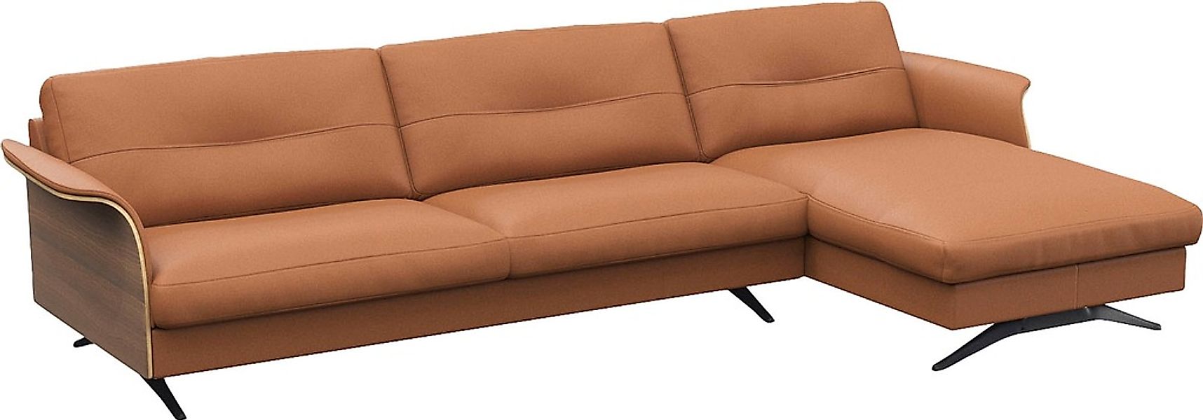 FLEXLUX Ecksofa "Glow, super bequem durch hochwertigem Sitzaufbau mit Feder günstig online kaufen