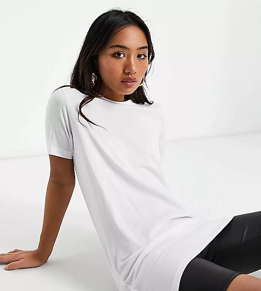 Brave Soul Petite – Lennon – T-Shirt-Kleid in Weiß günstig online kaufen