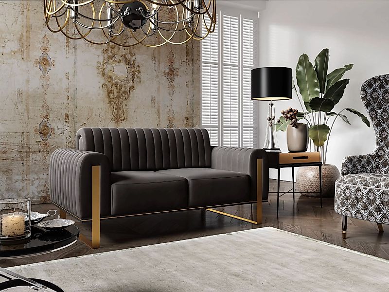 NADUVI Collection | 2-Sitzer-Sofa Nouveau-Samt günstig online kaufen