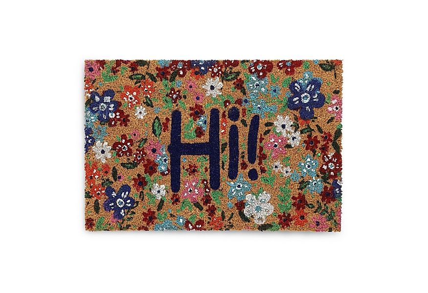 relaxdays Fußmatte Kokos Fußmatte Hi-Schriftzug, rechteckig, Höhe: 15 mm günstig online kaufen