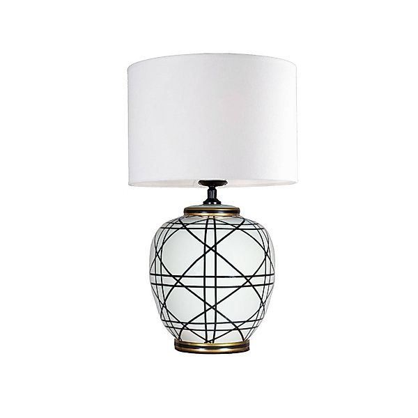 PR Home Tischleuchte New York, weiß, Höhe 61 cm, Keramik günstig online kaufen
