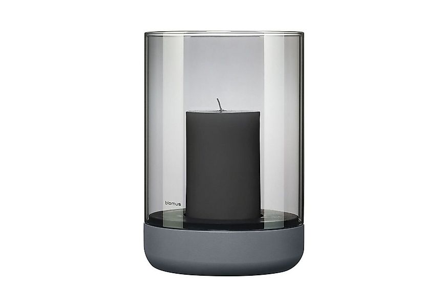blomus Kerzenhalter Calma Windlicht L Steel Gray Smoke günstig online kaufen