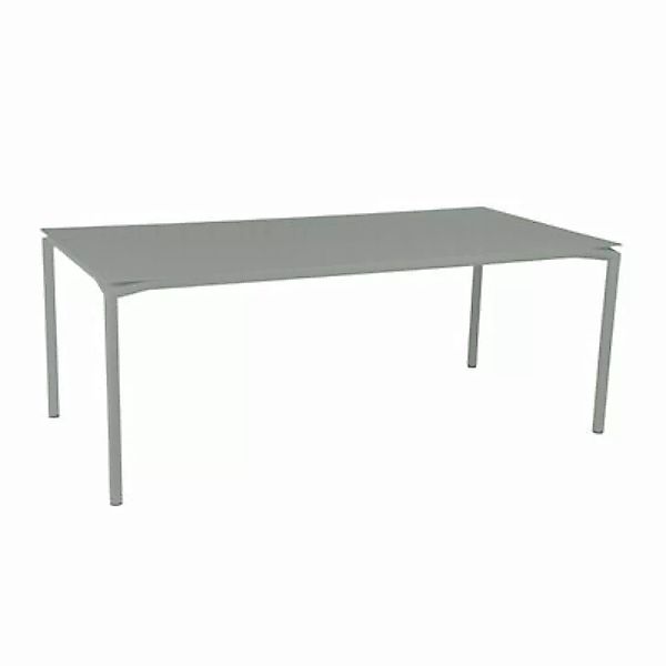 rechteckiger Tisch Calvi metall grau / 195 x 95 cm - Aluminium / 10 bis 12 günstig online kaufen