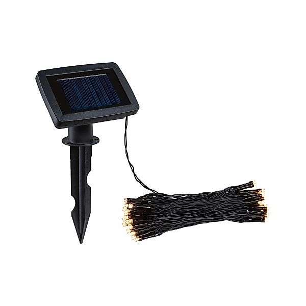 Paulmann "Solar Lichterkette Aurinka IP44 3000K 60x3lm Schwarz" günstig online kaufen