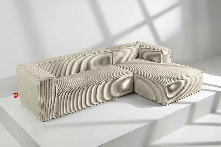 KONSIMO® Ecksofa Rechts Ecksofa FEROX, hergestellt in der EU,aus breitem Co günstig online kaufen