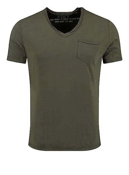 Key Largo T-Shirt Water vintage Look uni Basic MT00780 V-Ausschnitt unifarb günstig online kaufen