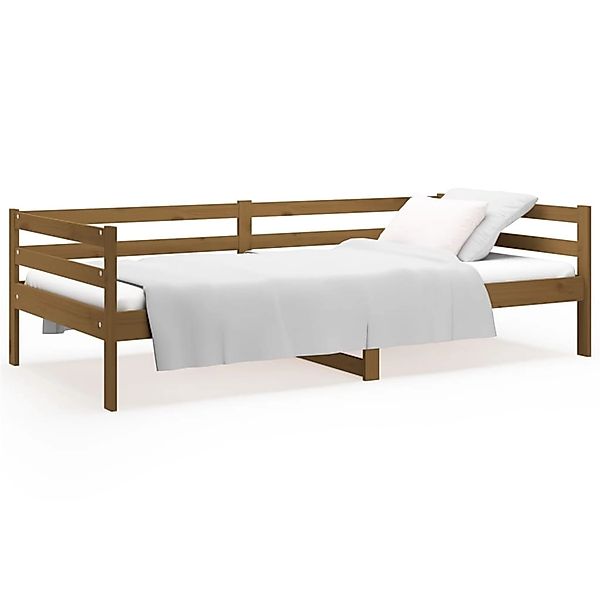 vidaXL Bettgestell, Tagesbett Honigbraun 90x190 cm Massivholz Kiefer günstig online kaufen