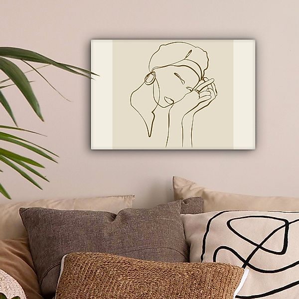 OneMillionCanvasses® Leinwandbild Frau - Linienkunst - günstig online kaufen