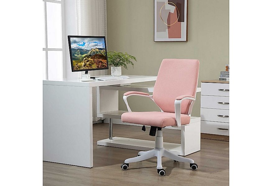 Vinsetto Schreibtischstuhl Home-Office-Stuhl mit Wippenfunktion, Rückenlehn günstig online kaufen