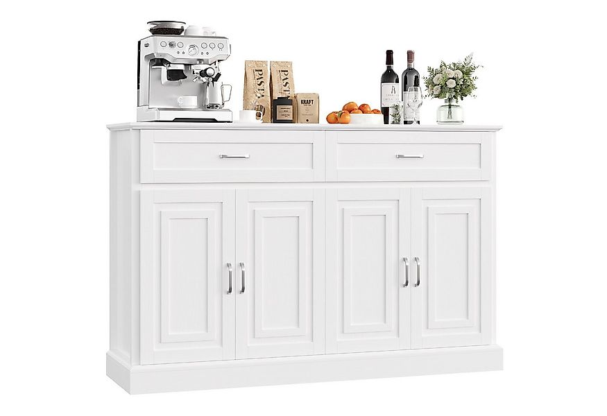 Homfa Sideboard Breite 140cm Küchenschrank Buffetschrank, mit Arbeitsplatte günstig online kaufen