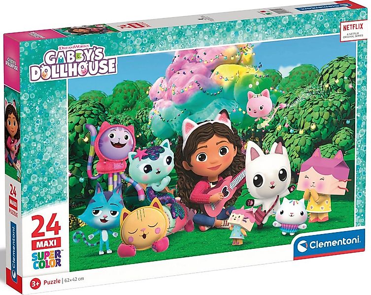Clementoni® Puzzle Supercolor, Maxi Gabby's Puppenhaus - mit 24 Maxi-Teilen günstig online kaufen