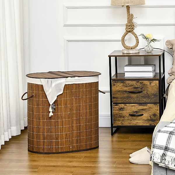 HOMCOM Wäschekorb 100L Wäschesammler, Wäschesbox mit günstig online kaufen