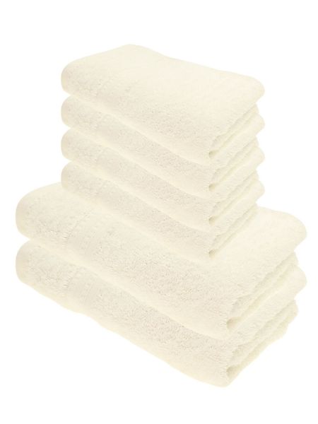 Julie Julsen Handtücher 6-Handtücher-Weiss, Bio-Baumwolle (6-St) günstig online kaufen