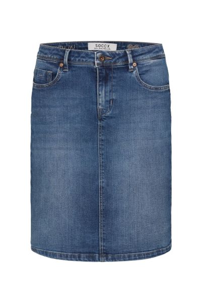 SOCCX Jeansrock mit Gehschlitz günstig online kaufen