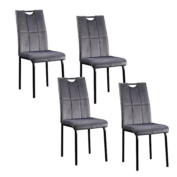 HTI-Living Esszimmerstuhl Stuhl Denton Velvet 4er-Set günstig online kaufen