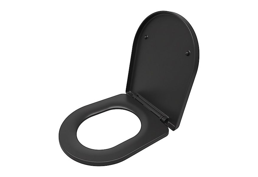 relaxdays WC-Sitz Toilettendeckel mit Absenkautomatik, Anthrazit günstig online kaufen