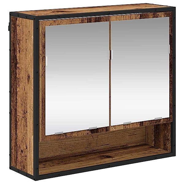 vidaXL Badezimmerspiegelschrank Badezimmer-Spiegelschrank Altholz 65 x günstig online kaufen