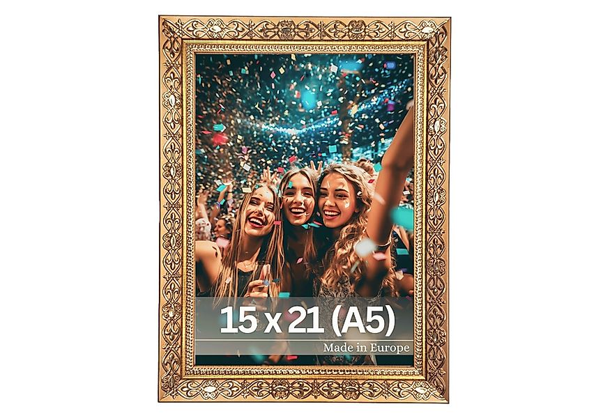 Victor (Zenith) Bilderrahmen Vermeer, Bilderrahmen 15x21 cm Gold A5, Bilder günstig online kaufen