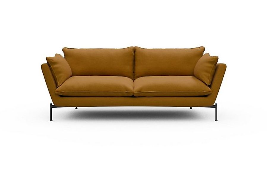 moebelfaktor Sofa Anton PREMIUM 3-Sitzer, schräg gestellte Armlehnen, hoher günstig online kaufen