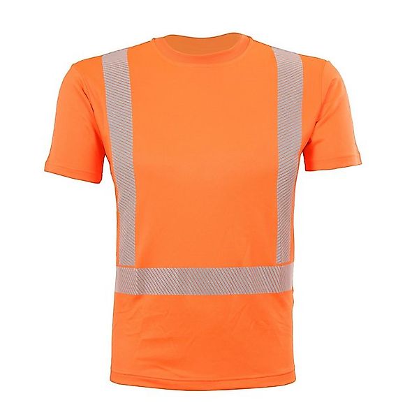 Qualitex Workwear T-Shirt signalfarbenes T-Shirt aus Lyocell mit UV-Schutz günstig online kaufen