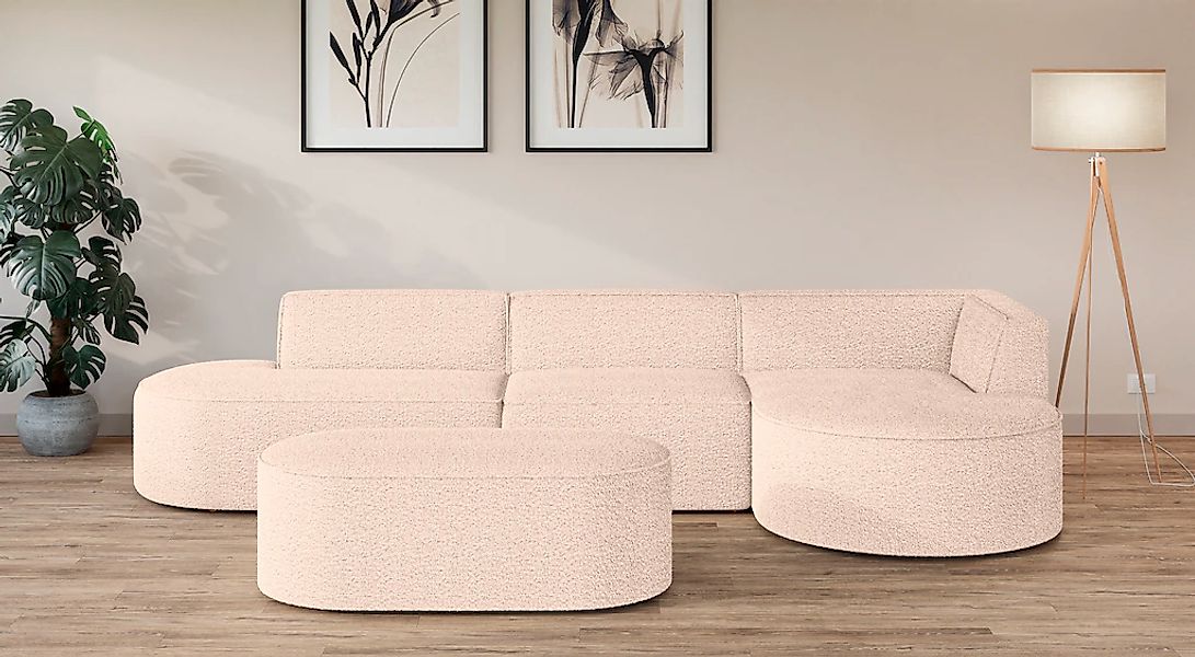 OTTO home Ecksofa "EIVIND Designer Sofa mit Ottomane rechts/links, B/T/H: 3 günstig online kaufen