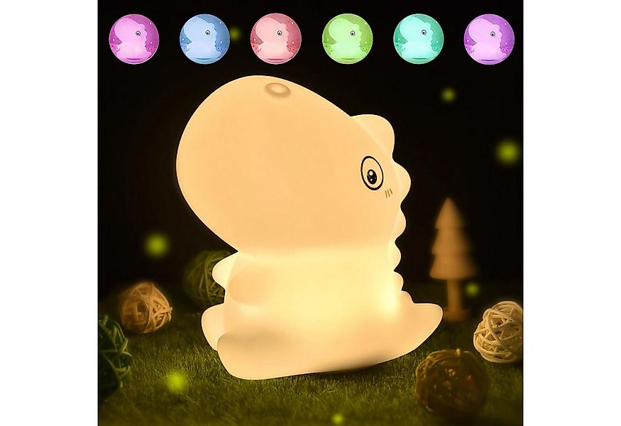 Qualra LED Nachtlicht Dinosaurier Nachtlicht Kinder Baby mit 7-Farben-Licht günstig online kaufen