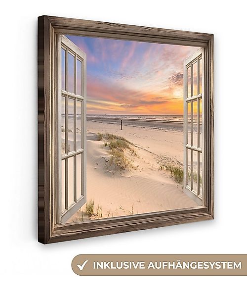 OneMillionCanvasses® Leinwandbild Aussicht - Strand - Dünen - Natur - Lands günstig online kaufen