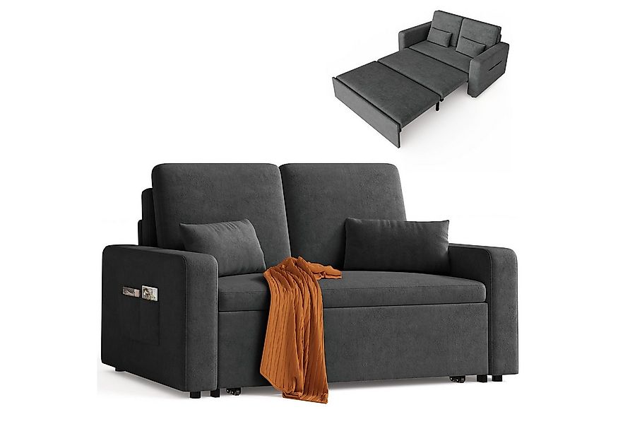 Bealife 2-Sitzer Schlafsofa 2-Sitzer Ausziehbar, Modernes Veloursstoff Sofa günstig online kaufen