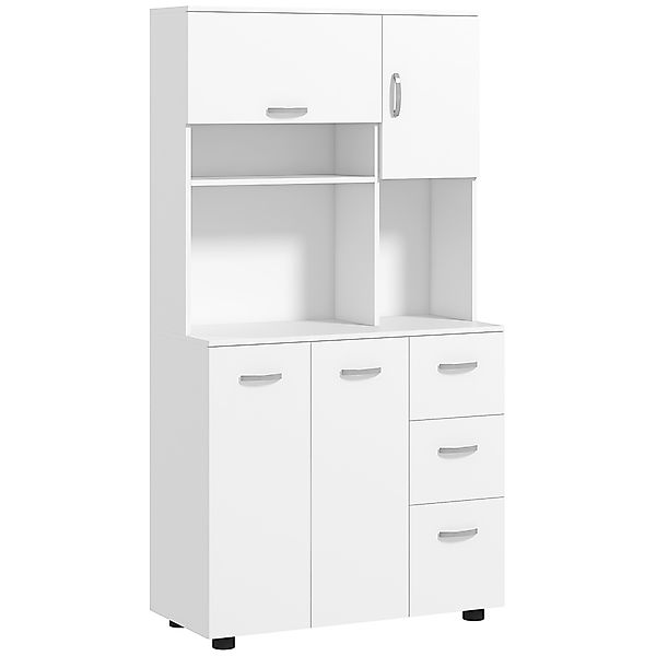 HOMCOM Küchenschrank freistehend, 89 x 39,5 x 168 cm, Buffetschrank modern günstig online kaufen