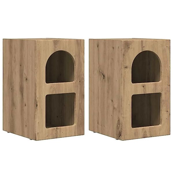 vidaXL Nachttisch 2 Stk Artisan-Eiche 29,5 x 35 x 50 cm Holzwerkstoff 89124 günstig online kaufen