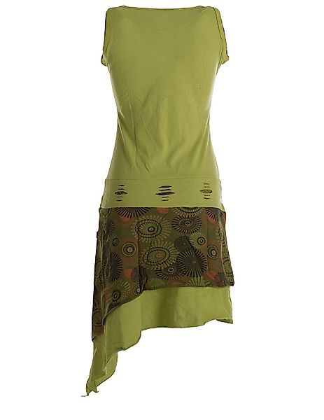 Vishes Zipfelkleid Ärmelloses asymmetrisches Lagenlook Zipfelkleid günstig online kaufen