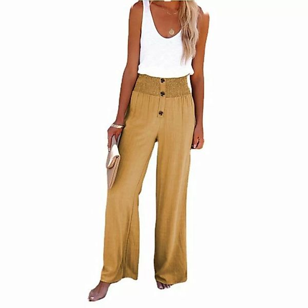 KIKI Loungepants Streetwear-Damen Hose mit weitem Bein und farblich abgeset günstig online kaufen