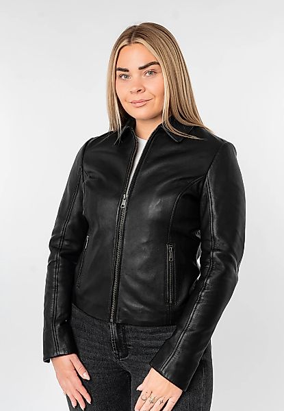 Mauritius Lederjacke "MWLoana" Bikerjacke mit Umlegekragen günstig online kaufen