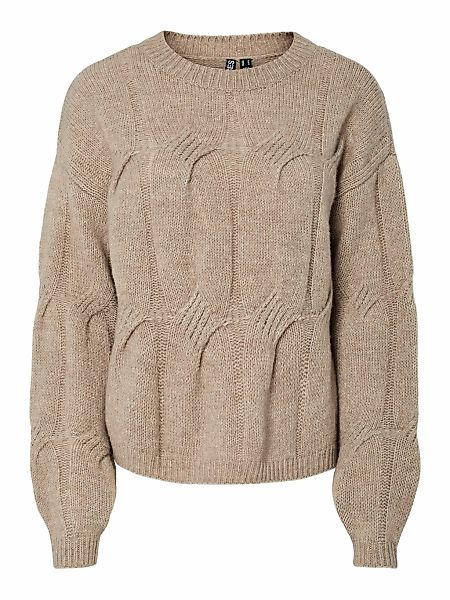 pieces Strickpullover "PCJENNA LS O-NECK CABLE KNIT NOOS BC" günstig online kaufen