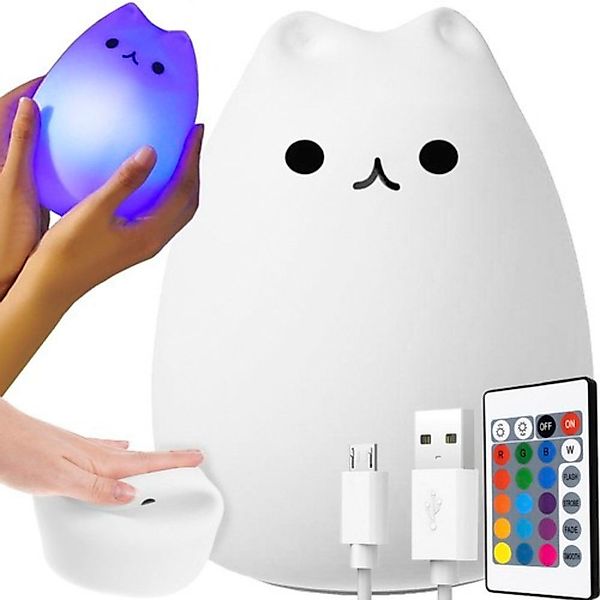 IZOXIS LED Nachttischlampe Katze Lampe LED, günstig online kaufen