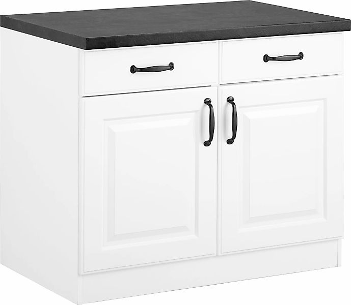 wiho Küchen Unterschrank "Erla, TOPSELLER" 100 cm breit mit Kassettenfront günstig online kaufen