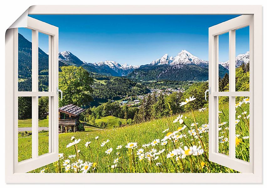 Artland Wandbild "Fensterblick Bayerischen Alpen" Berge 1 Stk. tlg. als Lei günstig online kaufen
