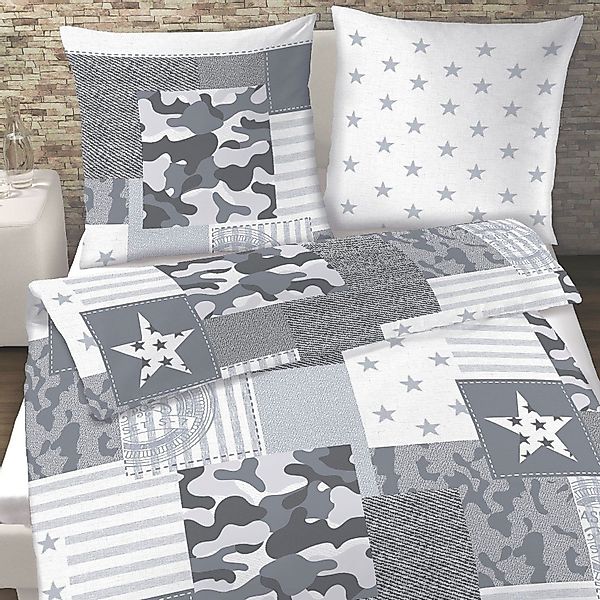 MTOnlinehandel Bettwäsche Camouflage 135x200 + 80x80 günstig online kaufen