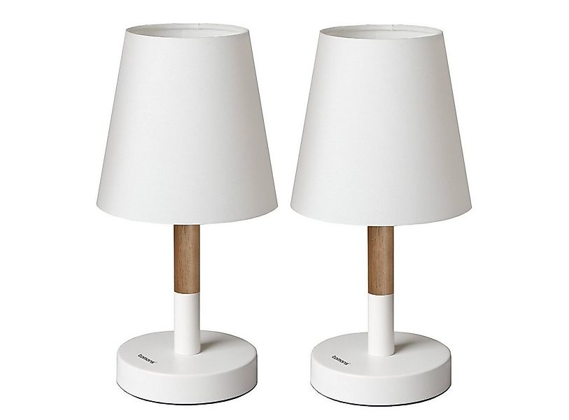 Tomons LED Tischleuchte 2er Set Pack Nachttischlampe, Tischlampe aus Holz, günstig online kaufen