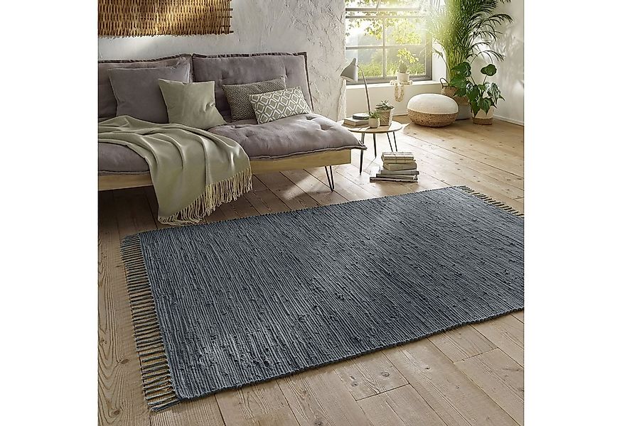 TaraCarpet Teppich Flickenteppich TaraCarpet Sylt mit Fransen, rechteckig, günstig online kaufen