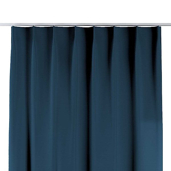 Vorhang mit flämischen 1-er Falten, marinenblau , Cotton Panama (702-48) günstig online kaufen