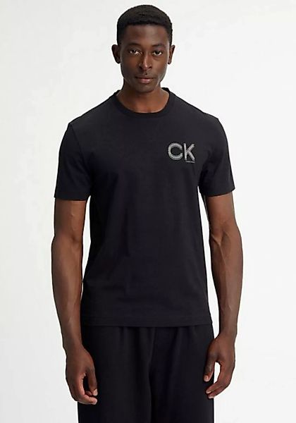 Calvin Klein T-Shirt STRIPED CHEST LOGO T-SHIRT (1-tlg) mit gummiertem Logo günstig online kaufen