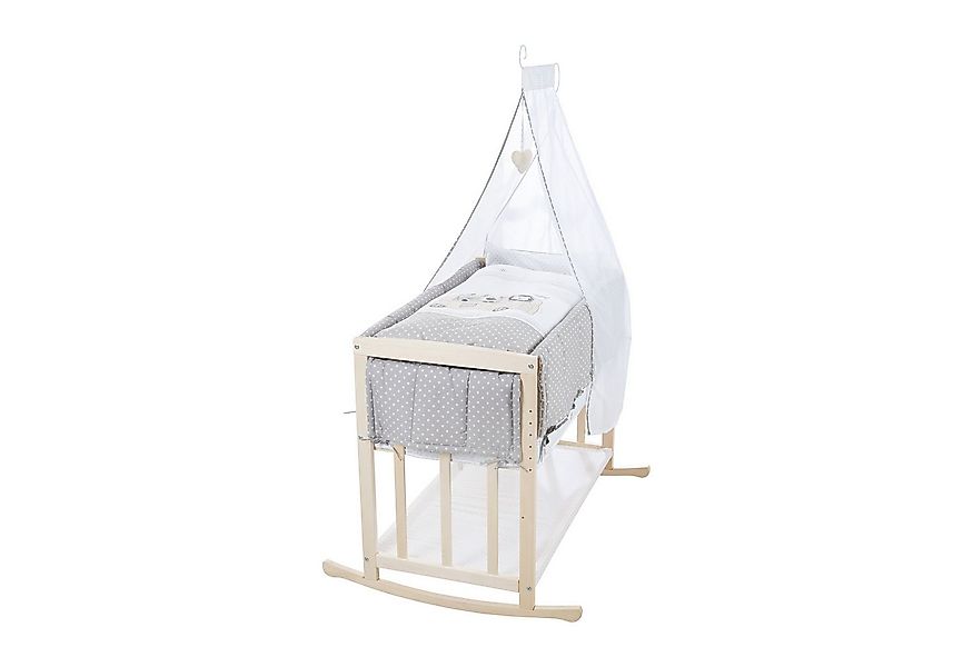 roba® Babybett Stubenbett 4 in 1 - Holz natur - inkl. Matratze & kompletten günstig online kaufen