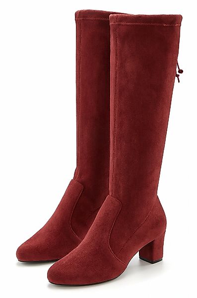 LASCANA Schlupfstiefel, Schlupfboots, Slouchy Boots, Slip-On, Stretch & Blo günstig online kaufen