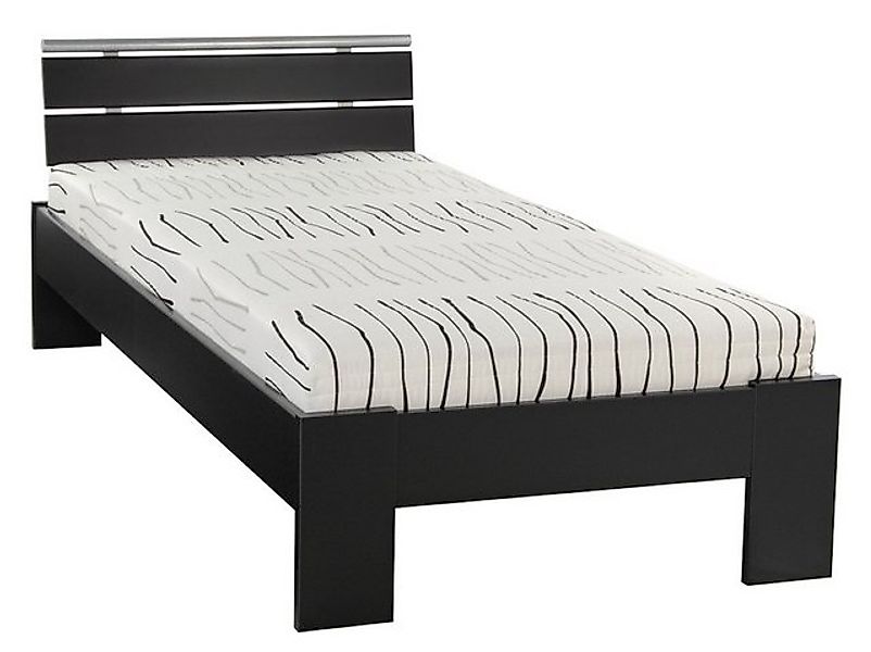 expendio Bett Cortina, Jugendbett 90x200 cm schwarz mit Lattenrost und Matr günstig online kaufen
