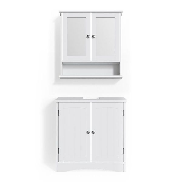 Vicco Badmöbel-Set Bianco, Weiß, 2 Teile, günstig online kaufen