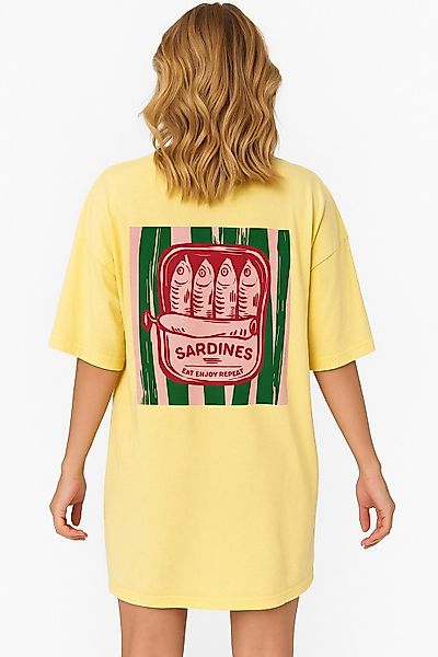 Worldclassca T-Shirt Worldclassca Oversized SARDINES Print günstig online kaufen